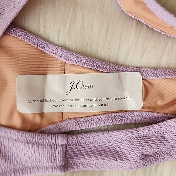 J. CREW Textured Curved-Waist Cheeky Bikini Bottom Women's SMALL NWT - Picture 11 of 11
